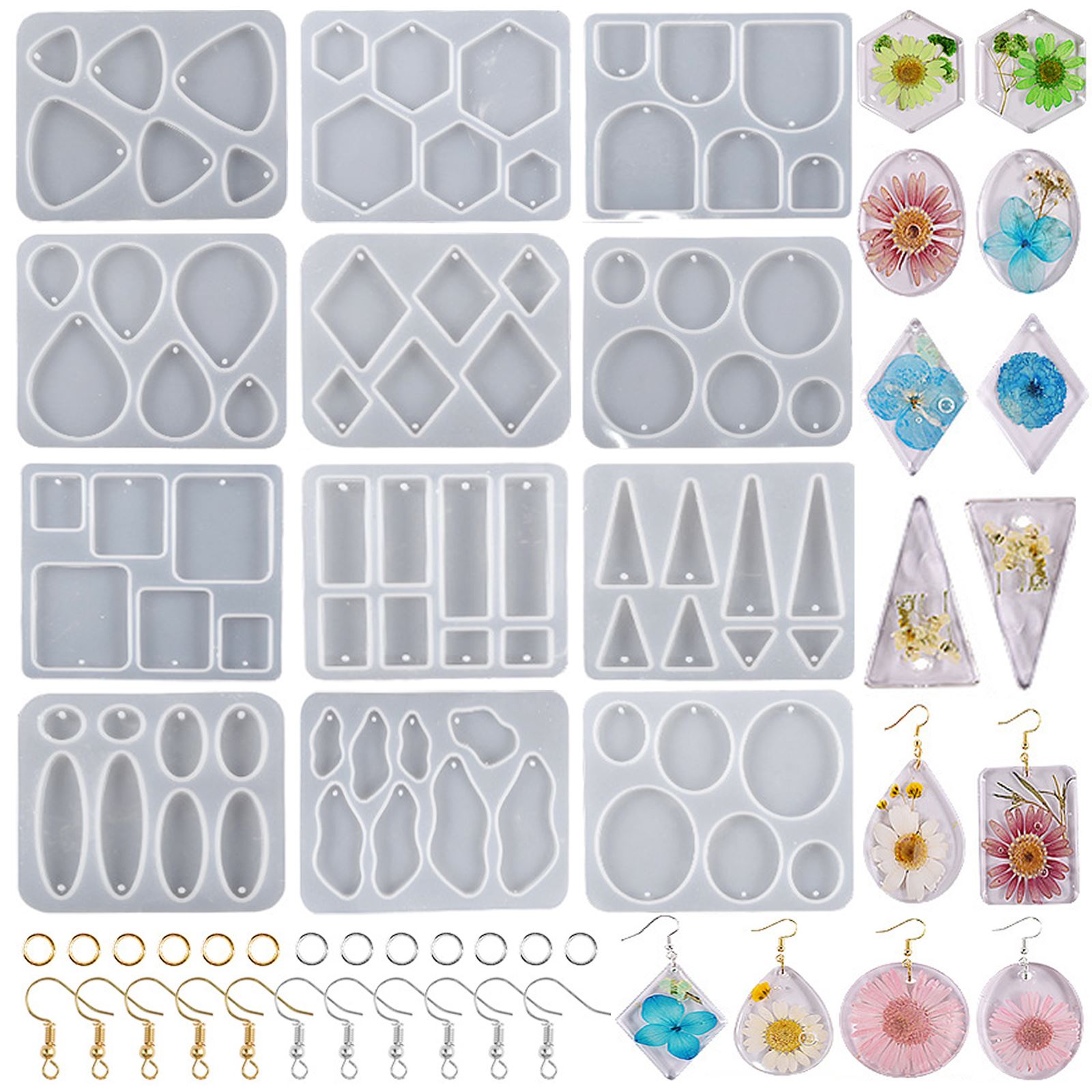 Mixing Cup Silicone - 幾何イヤリングペンダントためのエポキシ樹脂diyイヤリングキーホルダーネックレスチャーム樹脂シリコーン型ジュエリーメイキング