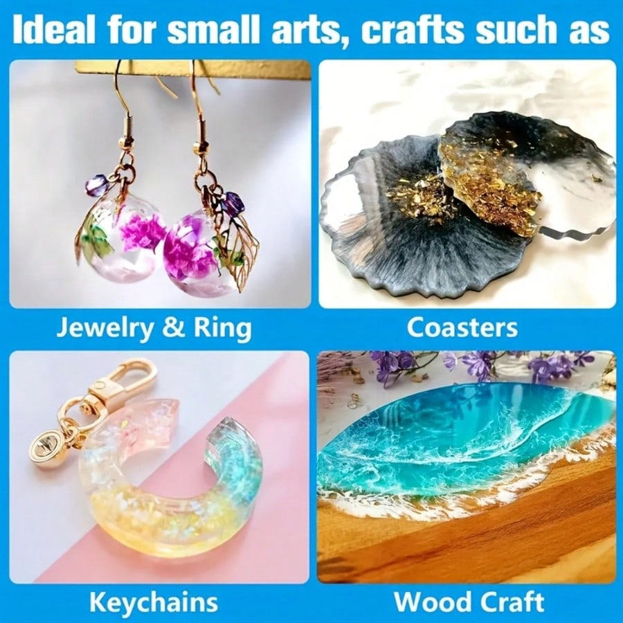 クリスタルクリアエポキシ樹脂 1:1 キット 速硬化性 黄変 - Resin Jewelry Kit のレビューと価格