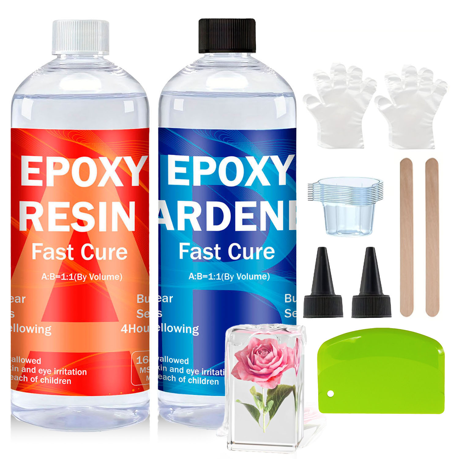 クリアエポキシ樹脂キット 8oz/16oz/32oz 気泡な - Resin Jewelry Kit のレビューと価格
