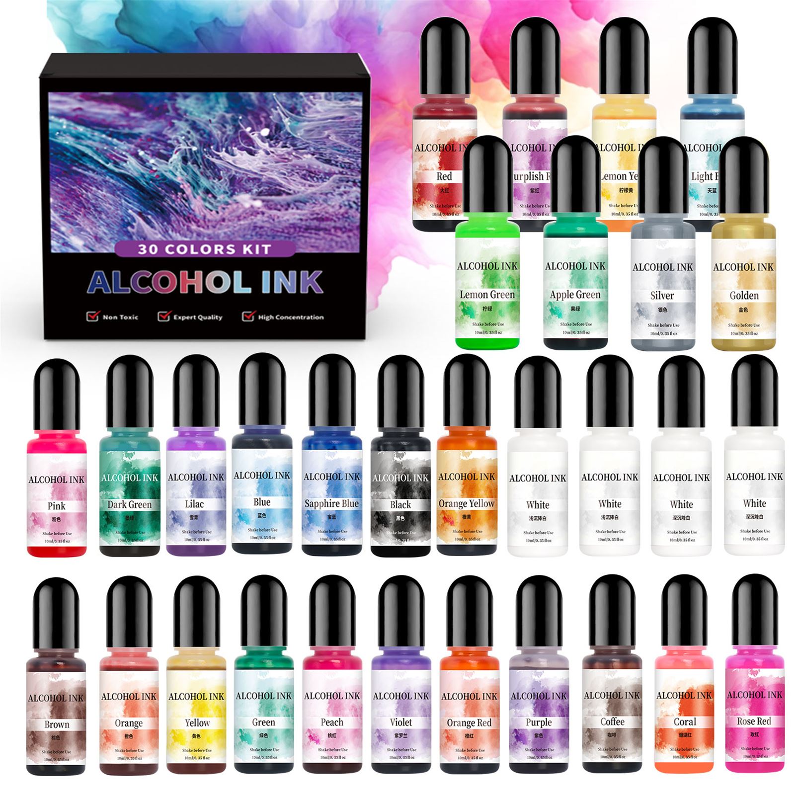 10 ミリリットルエッセンス樹脂アルコール液体染料拡散水溶性 - Resin Dye Alcohol のレビューと価格