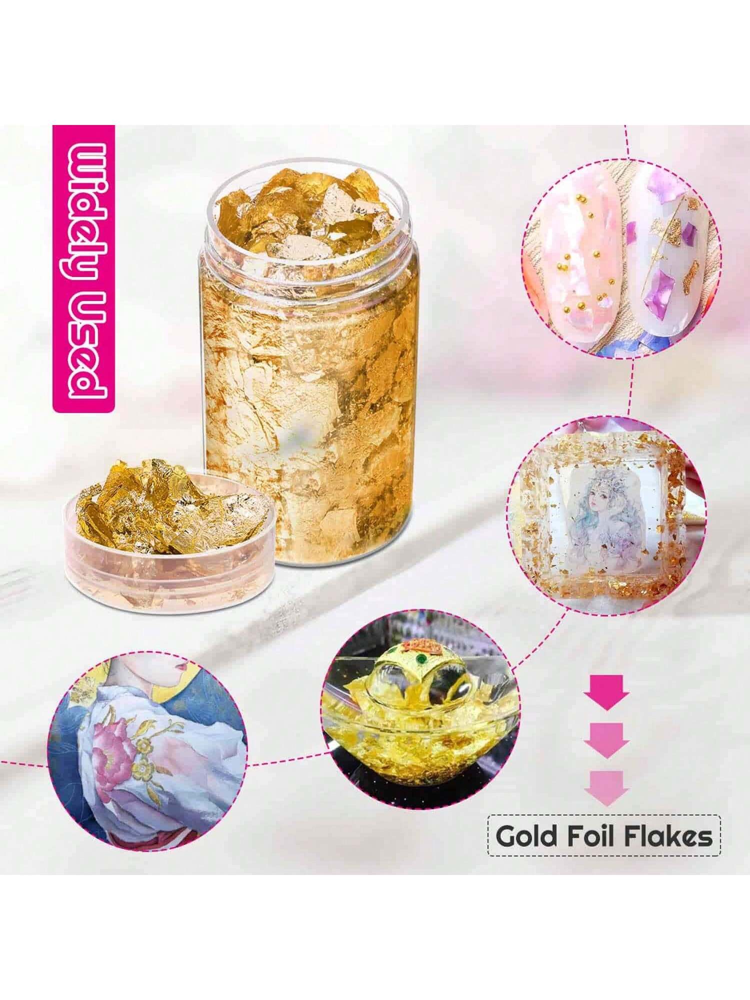 金箔、金箔ケーキデコレーション、料理用金箔シート、デザートベ - Gold Foil Flakes のレビューと価格