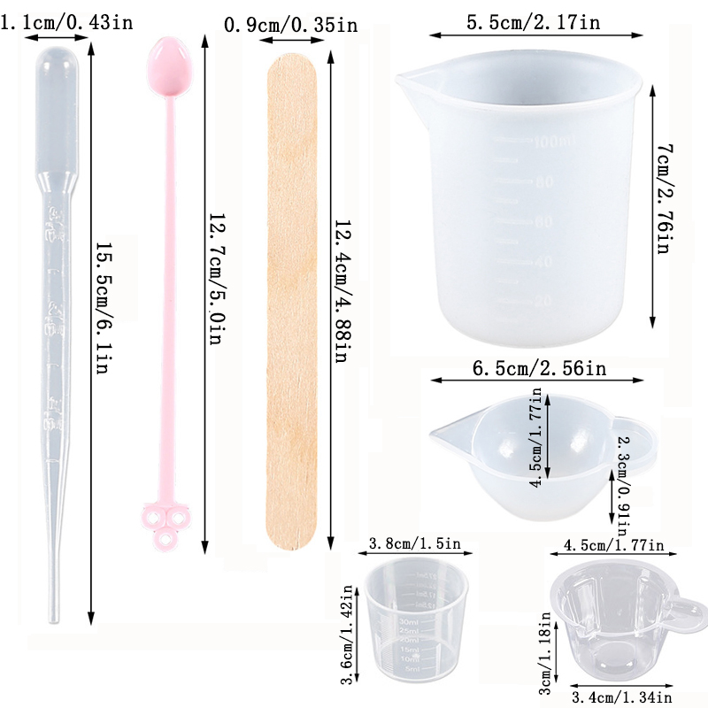 UVエポキシ樹脂キャスティングツールキット、計量カップ、ドロ - Mixing Cup Silicone のレビューと価格