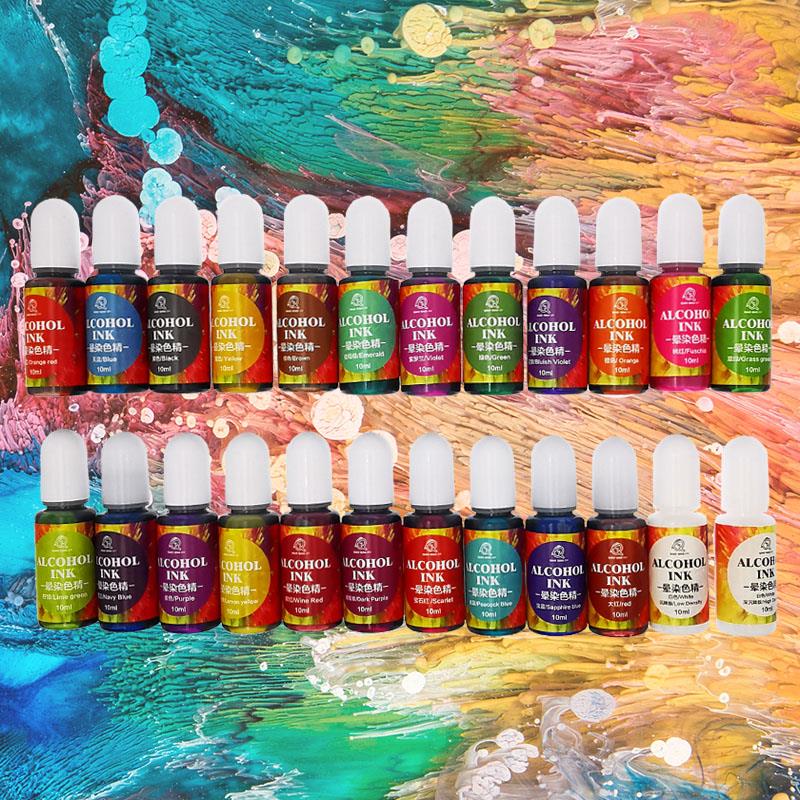 UVエポキシ樹脂,24色,10ml,リキッドエントグルー,液 - Resin Dye Alcohol のレビューと価格